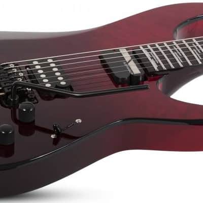 Schecter 2184 Reaper-6 Elite FR S Series Blood Burst 6 String Left-Handed Electric Guitar image 2