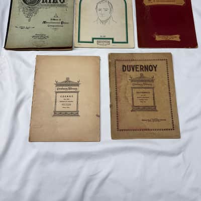 Vintage Lot of piano books -Used Antique old image 1