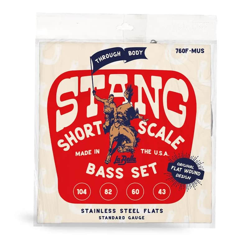La Bella 760F-MUS Stang Stainless Steel Flatwound Short-Scale Bass Strings, .043-.104 Light image 1