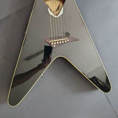 Dean Vcoustic Flying V Black 2008 image 2