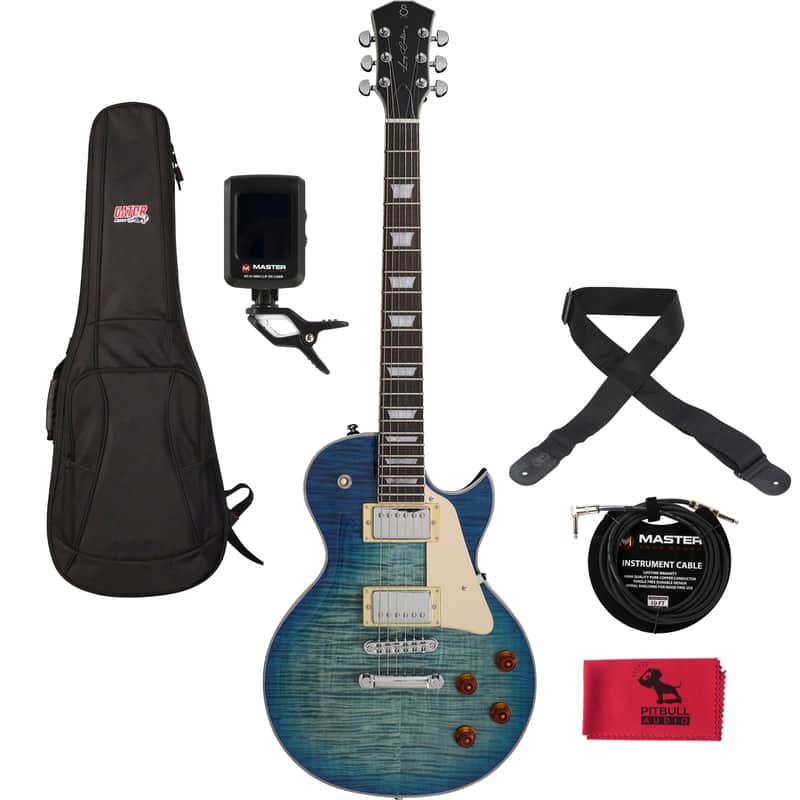 Sire Larry Carlton L7 Guitar Trans Blue Burst w/ Bag, Cable, Tuner, Strap, Cloth image 1