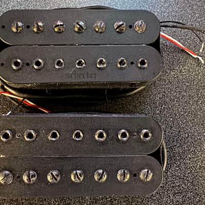 Schecter Keith Merrow 7-string humbucker pickup set - Black direct mount image 1