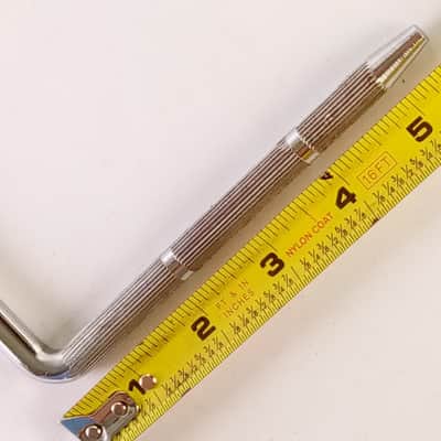 Tama Cymbal L-Arm Rod Chrome Bass Drum Straight Knurling 3/8x5.5x14"Vintage 70s image 2