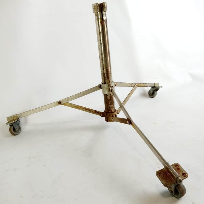 Ludwig 1" Nickel Tripod-Base Roller-Wheels Drum/Cymbal/Percussion Stand Part W&A image 1