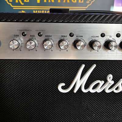 Marshall MG Carbon Fiber MG102CFX 2-Channel 100-Watt 2x12" Solid State Guitar Combo 2011 - 2018 - Black Carbon Fiber image 7