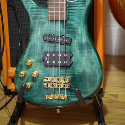 Lefty Warwick Streamer LX JazzMan 2009 Trans Green Left Handed image 18