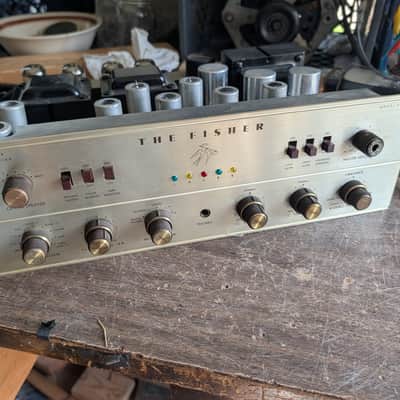 fisher x-202b integrated amplifier rebuilt and ready for service early 60's image 4