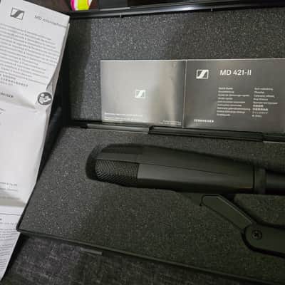 Sennheiser MD 421-II Cardioid Dynamic Microphone – Made in Germany – Original Hard Case + Clip