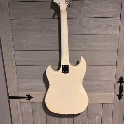 Teisco Delmonico Electric Guitar 70s White image 5