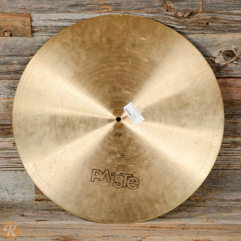 Paiste 20" 2002 "Black Label" Flatride Ride Cymbal 1971 - 1980 image 2