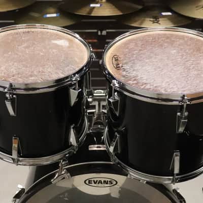 Yamaha Stage Series 4pc Black Drum Kit Set 12/13/16/22" Vintage 1980's image 18