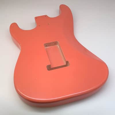 4lbs 2oz BloomDoom Nitro Lacquer Aged Relic Tahitian Coral S-Style Vintage Custom Guitar Body image 7