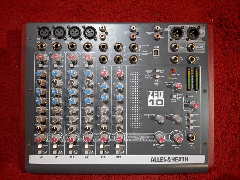 Allen & Heath ZED-10 10-Channel Mixer 2010 - Present - Black/Red
