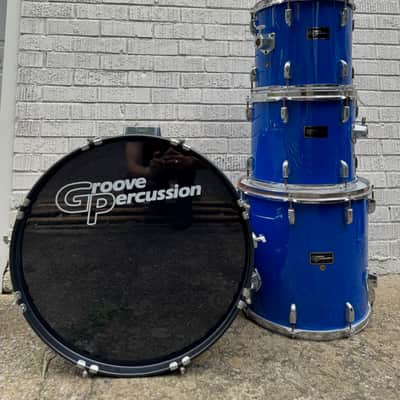 Groove Percussion 5 Piece Shell Pack Blue Drum Set image 1