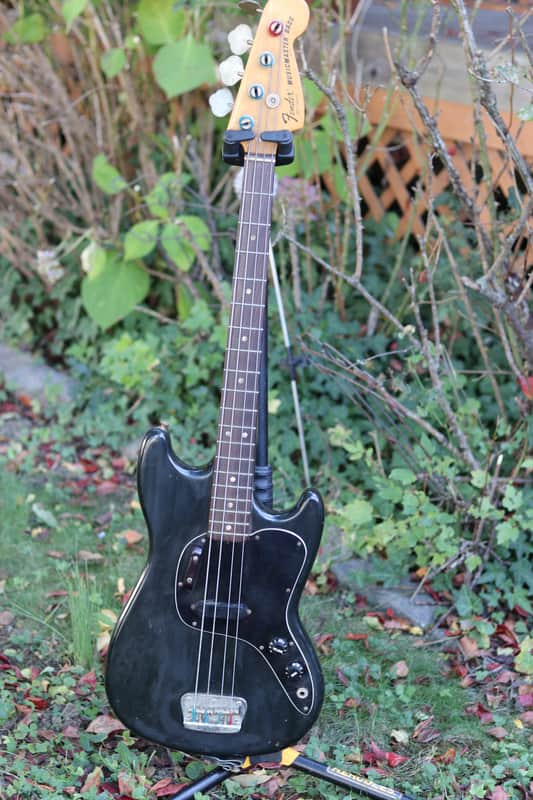 Fender Musicmaster bass 1978 - black image 1