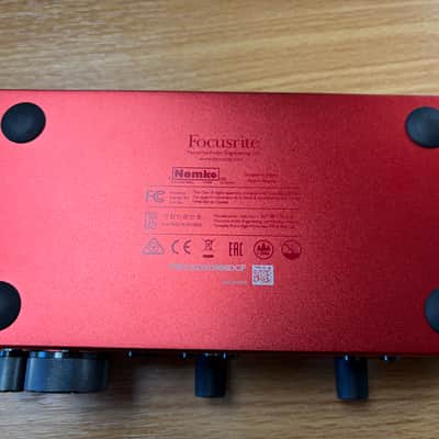 One Owner Focusrite Scarlett 2i2 3rd Gen USB Audio Interface 2019 - Present - Red / Black image 7