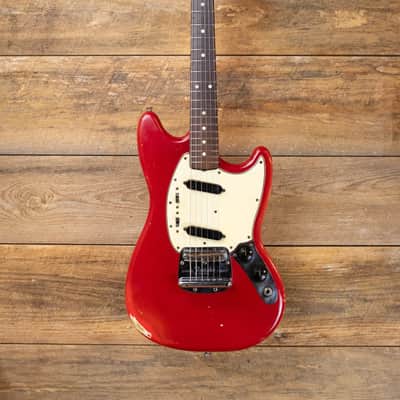 1965 Fender Mustang Rosewood Fretboard w/ Original Case - Dakota Red image 2