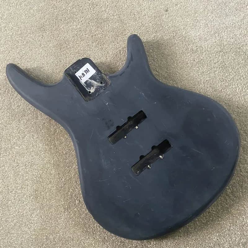 Black 4 String Electric Bass Basswood Body image 1