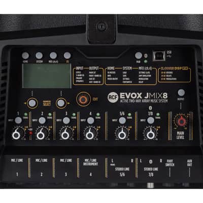 RCF EVOX JMIX8 Active 12" 1400W Line Array Column PA System w/ 8-Input Mixer + RCF NX 10-SMA Stage Monitor image 4