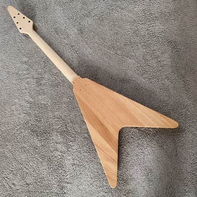 Flying V DIY Electric Guitar Kit, Okoume Body, Maple Neck, Rosewood Fingerboard image 5