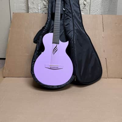 Enya Nova Go Carbon Fiber Acoustic-Electric Guitar – Lavender Purple w/ Gig Bag – B-Stock image 1