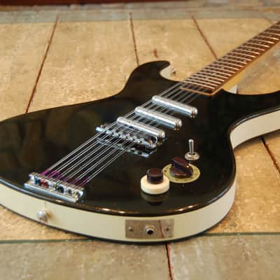 Danelectro Hodad Electric 12 String w/ Waterslide Guitars Baritone Rubber Bridge Conversion - Mosrite Body Early 2000s - Soft Case Included image 9