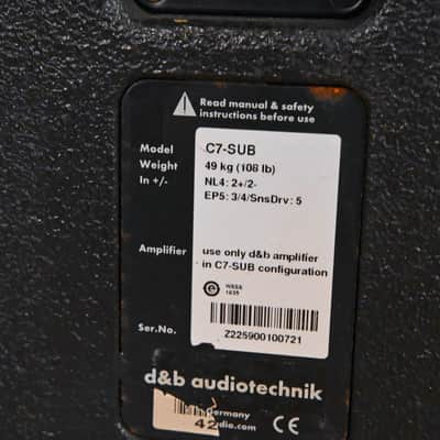 d&b audiotechnik C7-SUB Passive Subwoofer CG01VMS *ASK FOR SHIPPING* image 11