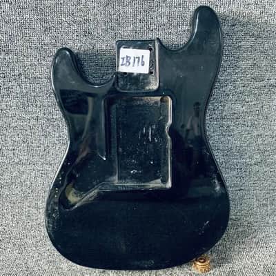 Black Left Handed Guitar Strat Style Basswood Body image 1