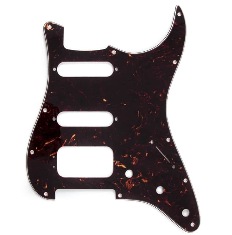 Genuine Fender 11-Hole Strat/Stratocaster Pickguard HSS, Brown Shell, 4-Ply image 1