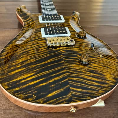 PRS Custom 24 Electric Guitar Yellow Tiger Hybrid Package Pattern Thin 10-Top 0392439 image 4