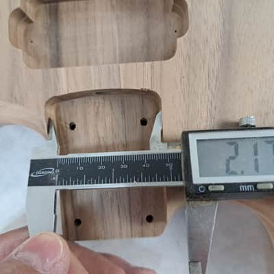Unfinished Walnut HHH guitar body - for Fender Strat Stratocaster neck Floyd Rose J2186 image 9