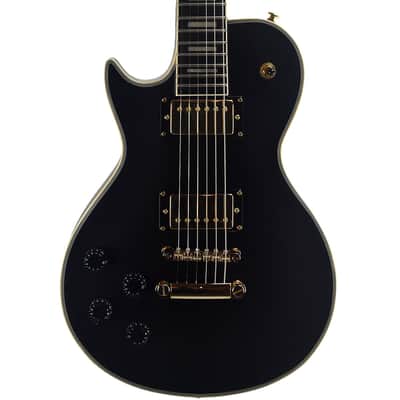 Sawtooth Heritage 70 Series Left Handed Maple Top Electric Guitar, Satin Black image 1