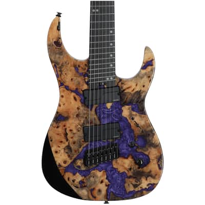 Legator Ninja X7F Multi-Scale 7-String Guitar, Royal Purple, with Gig Bag image 3