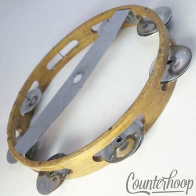 Pearl 8"Wood Tambourine Vintage 60s Hi-Hat Cymbal Percussion 1ply Mahogany Japan image 3