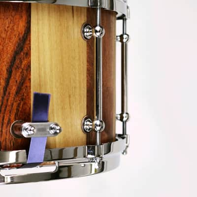 HHG Drums 14x6.5 Mesquite And Cherry Stave Snare Drum, Satin Oil image 4