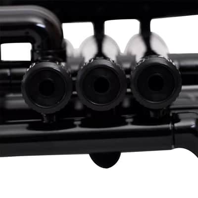 Tromba Pro Professional Bb Cornet - Black | Lightweight ABS Body with Stainless Steel Pistons & TrueNote Brass Leadpipe | Adjustable Tuning Slides & Valve Trigger | Durable & Beginner-Friendly image 4