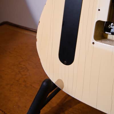 High End Vintage Fernandes TEJ-85 Telecaster Type Guitar MIJ Japan Lawsuit Era - Olympic White, Natural Relic image 16