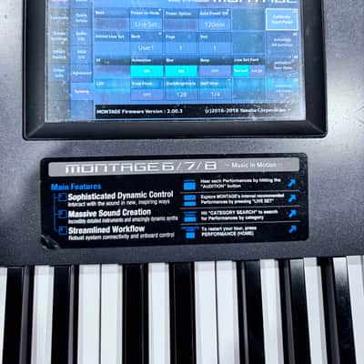 Yamaha Montage 8 Flagship Synthesizer 2019 - Present - Black image 5
