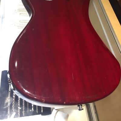 Fullerton Electric 4 Stings Bass Guitar, Red & White image 8