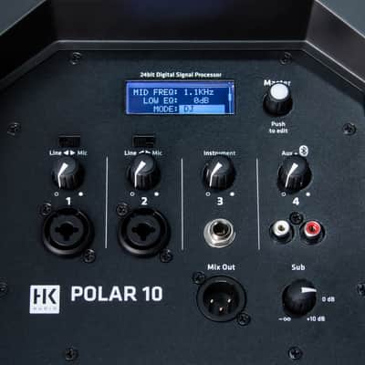 HK Audio HK-POLAR-10 Polar Series 2000-Watt 10-In Powered Column PA 4-Ch 3 Mode DSP EQ BT5 image 16