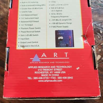 ART Tube MP Studio Tube Mic Preamp 2010s image 12
