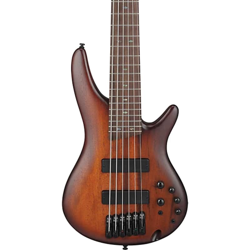 Ibanez SR506A 6-String Electric Bass - Mahogany Brown Burst Low Gloss image 1