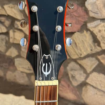 Epiphone Ltd. Ed. Casino - Rare GLOSS Sunrise Orange (2018 Qingdao) w/ Hard Case image 7