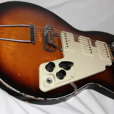 Egmond Solid 7 1963 Sunburst Very cool BEATLES! Made in Holland image 20
