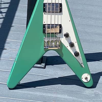 Gibson Flying V '58 Reissue Bass 1999 - the only Inverness Green of 4 ever produced in 1999 as rare as it gets ! image 1