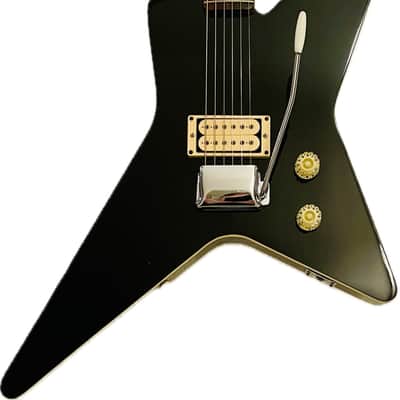 Bradley By Fujigen-Gakki Star Shaped 24 3/4” Scale Mahogany Body 1980’s - Gloss Black image 3