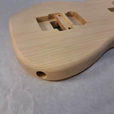 Unfinished Ash Hxx guitar body - for Fender Strat Stratocaster neck Floyd Rose J2420 image 3