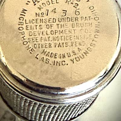 Vintage 1930's ASTATIC K-2 Crystal Microphone, upgraded, works w/desk stand image 2