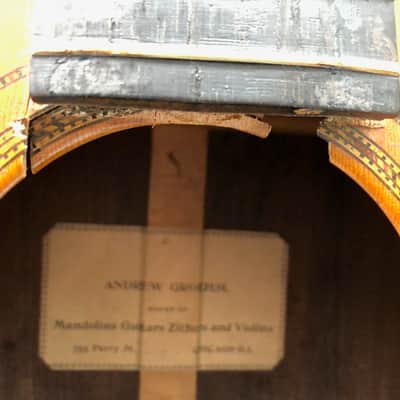 Antique Vintage 1896 Andrew Groehsl Chicago, IL Parlor Guitar Project Brazilian Rosewood image 10