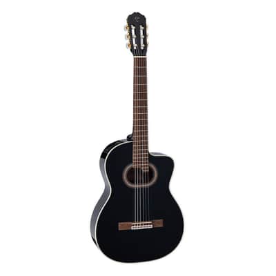 Takamine GC6CEBLK A/E Classical Guitar w/Cutaway - Black - B-Stock image 2